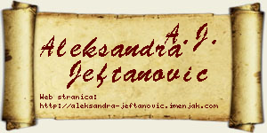 Aleksandra Jeftanović vizit kartica